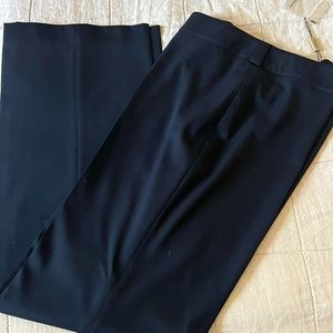 Navy lined Burberry flare dress pants